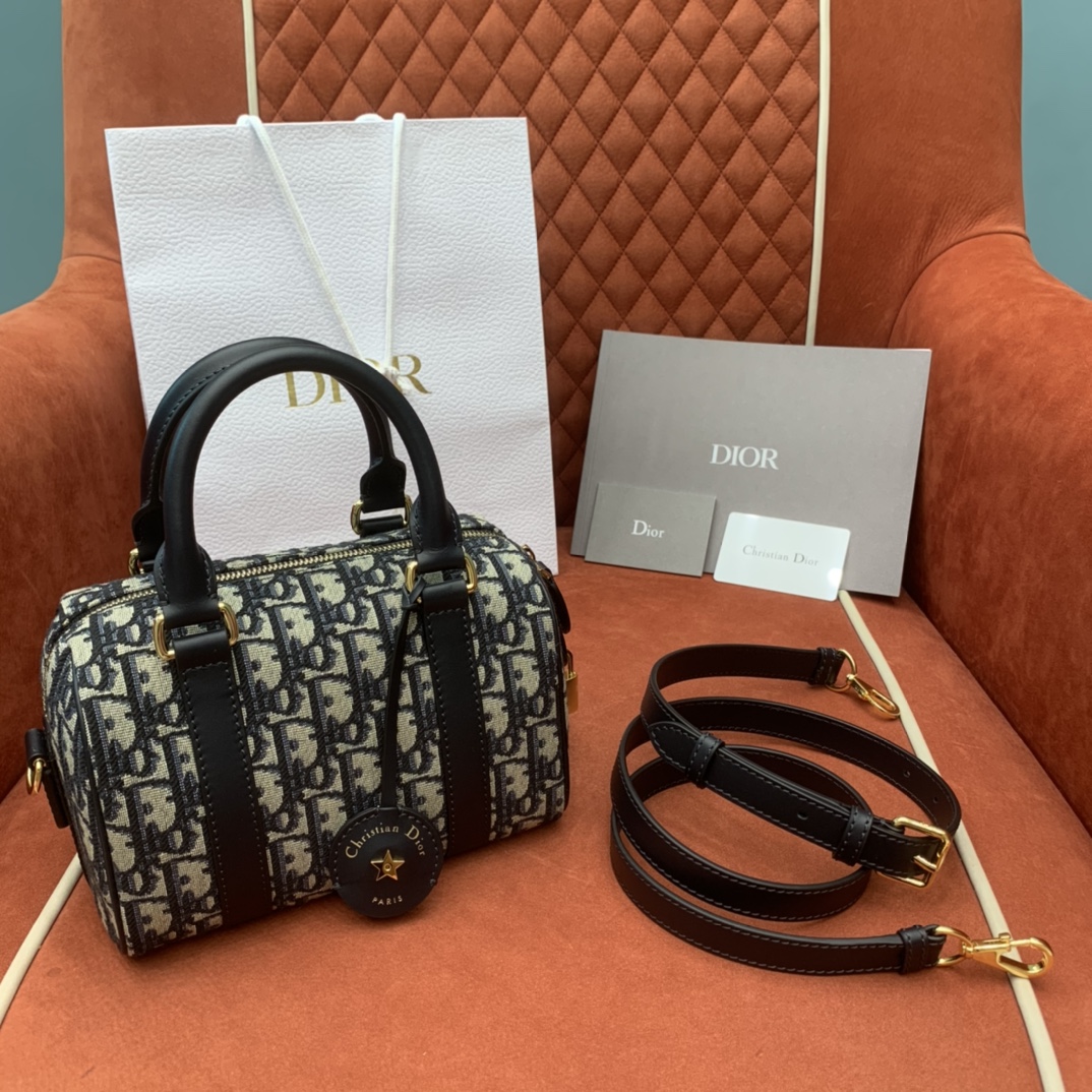 dior groove 20 oblique print top handle crossbody bowling bag